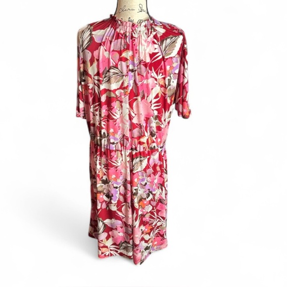 Maggy London Pink Floral Midi Dress - Picture 4 of 7